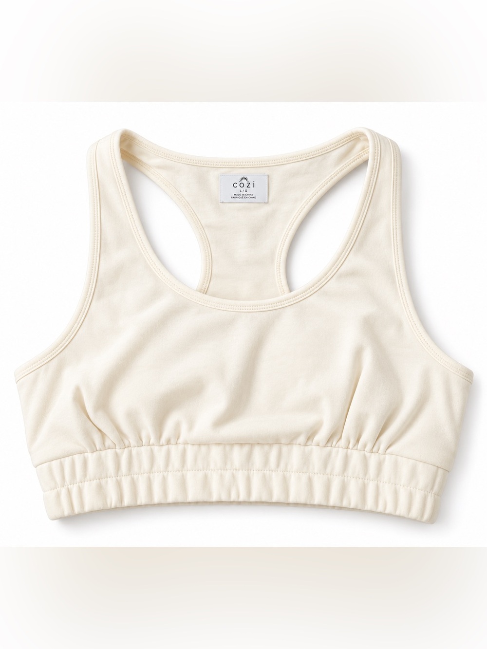 Cozi Seamless Racerback Bralette in Cream